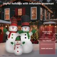 thumbnail image 3 of vidaXL Christmas Inflatable Snowmen Family LED IP44 8 ft, 3 of 5