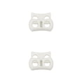 thumbnail image 4 of Jumpingount Tope de plástico de 100 piezas, cordón de cordón, topes de bloqueo, bolsa de Paracord de palanca de doble orificio individual, ropa Blanco 10 2*1.5 2piezas, 4 of 6