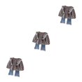 thumbnail image 2 of Sonducket Conjunto de abrigo para niña, traje para niño, traje para niño, ropa de moda, encaje transpirable, exterior, diario, exquisito, moda Type1 NO1, 2 of 6