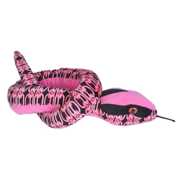 Wild Republic Snake Plush, Stuffed Animal, Plush Toy, Gifts for Kids, Links Pink 54 Inches
