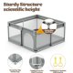 thumbnail image 4 of Parque infantil de 127 cm x 127 cm para bebés y niños pequeños, corralito de seguridad para niños, cerca para bebés, centro de actividades para interiores y exteriores, Gris, 4 of 6