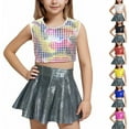 thumbnail image 4 of MEZZALL Party Performance Tank Tops For Girls Dot Sleeveless Crop Tops O-Neck Dance Vest Casual Summer Wear Toddler Teen Infants Daily Wear Holiday / 2-3 Years, 4 of 4