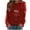 Dark Red, variant on gakvbuo Christmas Sweater for Women Christmas Sweatshirt Crewneck Print Long Sleeve Blouse Pullover Sweatshirt Tunic Tops Hoodless Sweatshirt