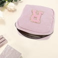 thumbnail image 3 of Unique Bargains 1 Pc Letter R Pattern Makeup Bag for Travel Pink Corduroy, 3 of 6