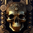 thumbnail image 4 of Stephen Chambers 26x26 White Modern Wood Framed Wall Art Titled - Skull 65, 4 of 6