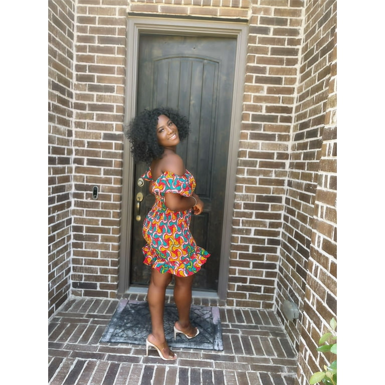 Elastic ankara cheap dress