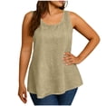thumbnail image 2 of Tsesme Plus Size Women’s Jean Tank Fashion Loose Round Neck Sleeveless Tops Summer Casual Denim Tops, 2 of 8