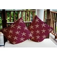 thumbnail image 3 of 20" x 20" Simply Daisy Starfish Indoor/Outdoor Pillow, Maroon Red Qty 1, 3 of 6