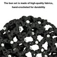 thumbnail image 4 of Bun Cover Crochet Snood Hair Net Hair Accessories for Women Girls Ballet Dance Skating Random Color,Black, 4 of 8