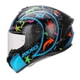 thumbnail image 1 of Casco para moto Axxis Draken Crazy Fluor Azul Talla XL, 1 of 3