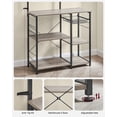 thumbnail image 5 of Bakers Rack, Microwave Stand with Wire Basket, for Spices, Pots, and Pans, Greige and Black, 5 of 9