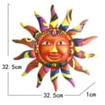 thumbnail image 2 of Metal Sun Wall Art Decor 12.8 Inch Sun Face Outdoor Wall Decor Large Hanging Outdoor Metal Wall Art for Farmhouse Indoor Outdoor Home Patio Garden Yard Fence Bedroom Decoration Gift, 2 of 7
