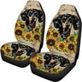 thumbnail image 5 of FOR U DESIGNS Dachshund Sunflower Print Car Seat Covers Full Set Scratch-Resistant Front and Rear Split Bench for Cars Waterproof Automotive Accessories for Auto Trucks Van SUV, 5 of 7