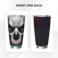 thumbnail image 3 of KLL Modern Abstract Colorful Skull C Print 40oz Stainless Steel Insulated Car Cup with Spillproof Lid - Keep Your Drink Hot or Cold on the Go-Straw Two-piece Set, 3 of 8