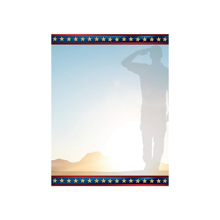 UPC: 0601952190490 | Great Papers! Home Of The Brave Patriotic Letterhead Multicolor 80/Pack (2019049)