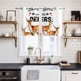 thumbnail image 2 of 2 Panels Kitchen Tier Curtains 39 Inch Length, Deer Grommets Window Treatment Curtain, Wildlife Animals Farmhouse Country Elk Thermal Curtains Drapes for Living Room/Bathroom, 2 of 9