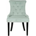 thumbnail image 2 of SAFAVIEH Bowie 20" H Tufted Side Chair, Light Blue/Espresso, Set of 2, 2 of 4