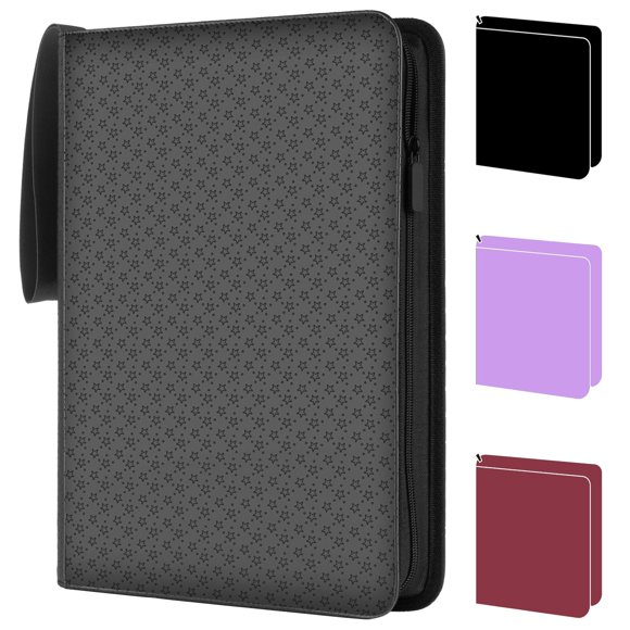 Archivador de cartas CARDARCHIVER para 432 cartas, cuero PU con cierre de cremallera