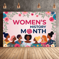 thumbnail image 4 of Floral Themed Womens History Month Banner Backdrop Party Decorations Photography Props Celebration Background Decor for Events Gatherings and Commemorations, 4 of 7