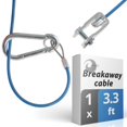 thumbnail image 1 of Valonic Cable Breakaway para remolques y caravanas, 1 m, azul, con mosquetón, 250 kg de resistencia, 1 of 8