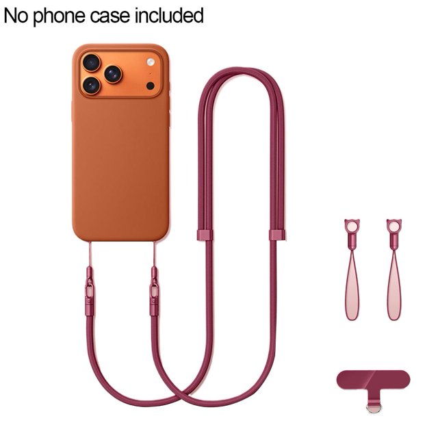SharkTRUE Adjustable Polyester Crossbody/Neck Strap Set With Metal Accessories For Any Phone Case