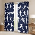 thumbnail image 2 of Castle Fairy Adults Female Men Soccer Print Black Out Curtains,Sport Football Theme Curtains Pack of 2 (42x63 Each),Ball Gamer Bedroom Curtains,Ultra Soft Home Decor, 2 of 6