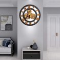 thumbnail image 4 of Reloj de pared con Números romanos nórdicos de 38cm, reloj decorativo romano de madera Vintage para sala de estar y Hotel, 4 of 5