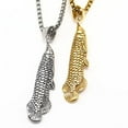 thumbnail image 3 of PAMTIER Unisex Stainless Steel Unique Goldn Arowana Carp Cyprinoid Amulet Pendant Necklace Gothic Punk Fortune Fish Asian Art Silver Free Chain, 3 of 4