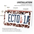 thumbnail image 5 of GZHJMY Abstract Cow Pattern Brown License Plate Frames for Women Men 2 Pcs Personalized Car License Plate Holder with Screw Caps, Elliptical Hole Decorative, 5 of 7