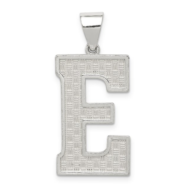 Collier Pendentif Monogramme Initiale Lettre E en Argent Sterling 925