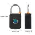 thumbnail image 4 of Fingerprint lock,With App Unlock Padlock With App Unlock Locker Usb Fence Keyless Waterproof Usb Dsfen Twirltide Usb S Fence, 4 of 6