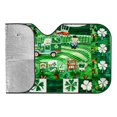 thumbnail image 4 of Awypu Shamrocks Truck Jigsaw Puzzle Front Window Sun Shade for Car - Universal Fit - Funny Windshield Sun Shade for Vehicle SUV Truck Protector 51.18*27.59 in, 4 of 7