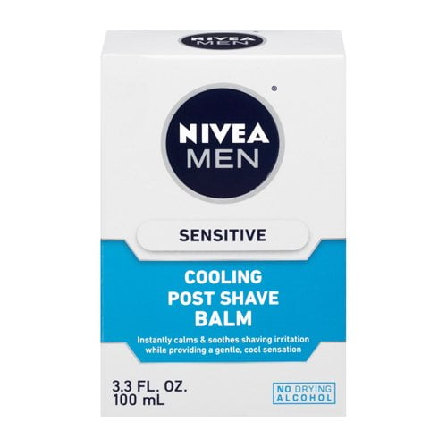 Nivea Sensitive Cooling Post Shave Balm for Men, 3.3 Oz, 2 Pack