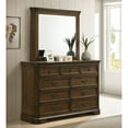 thumbnail image 3 of Maderne Traditional Wood Panel Bed with Dresser, Mirror, Nightstand, King Size, 3 of 12