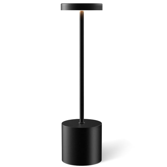13.3"Rechargeable Cordless Table Lamps, Portable LED Desk Lamp with Touch Controls,3 Color Dimmable Lighting for Dining Patio Outdoor Bedroom Restaurant Bar(Black)
