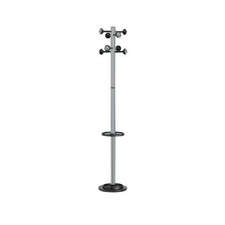 Kos Lighting Accueil Coat Stand with Eight Pegs, Grey PFW100340698