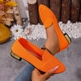 thumbnail image 4 of Domuza Women's Ballerina Slip On Knitted Trainers 2026 Summer Non Slip Comfortable Breathable Sporty Flat Shoes for Walking Saffron 8.5（EU-41）, 4 of 5