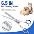 thumbnail image 5 of 6-in-1 Dog Grooming Scissors Kit, Stainless Steel Dog Scissors for Grooming with Curved Scissors & Comb, for Home & Professional Pet Grooming, Blue, 5 of 8