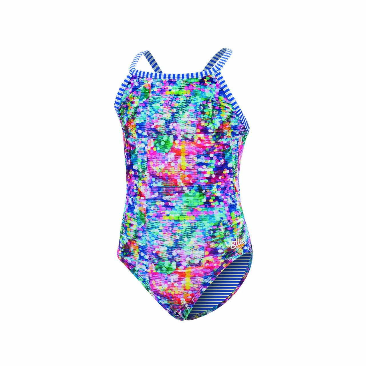 Dolfin Girls' Uglies Keyhole Back One Piece Swimsuit