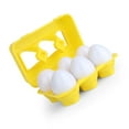 thumbnail image 1 of Injueey Huevos a juego para bebés, 6 uds., reconocimiento de forma de clasificación, juguete de aprendizaje temprano, regalos para niños Kits de decoración para fiestas, 1 of 6