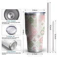 thumbnail image 3 of 30oz Pioneer Flower Floral Print Pattern Tumbler, Double Wall Vacuum Insulated Cup, BPA-Free Leak Proof Lid & Reusable Straws, Hot 12h, Cold 34h, 3 of 6