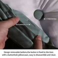 thumbnail image 5 of WOWMAX Rectangular Headboard Body Reading Pillow Bedside Oversized Throw Cushion Extra Large Backrest Lumbar Pillows Positioning Back Support Bolster for Bed Sofa Couch Velvet Grey California King, 5 of 6