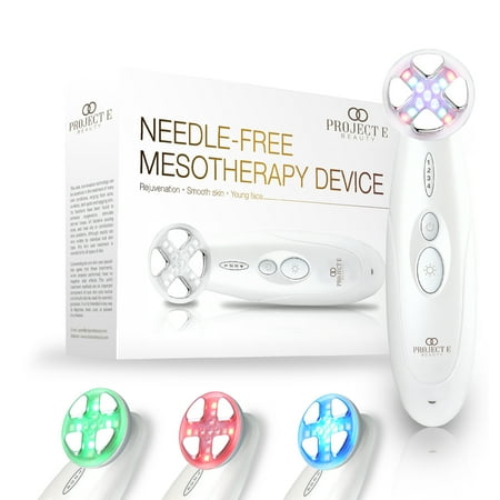Project E Beauty Needle-Free Mesotherapy Device | Wireless 3 Photons EMS Needle-Free Mesotherapy RF Radio Frequency Skin Facial Rejuvenation Firming Tightening Lifting Anti Aging All Skin Type Device