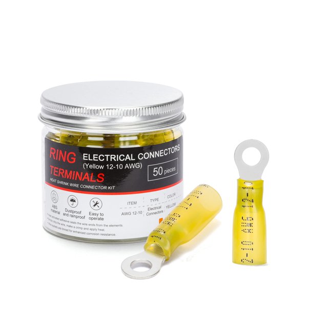 Conectores eléctricos HKS Ring Terminals #10 Yellow 12-10 AWG