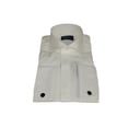 thumbnail image 5 of Men Sateen Cotton Blend Shirt Manschett Quesste Turkey Slim Fit 4130-02 Ivory, 5 of 7