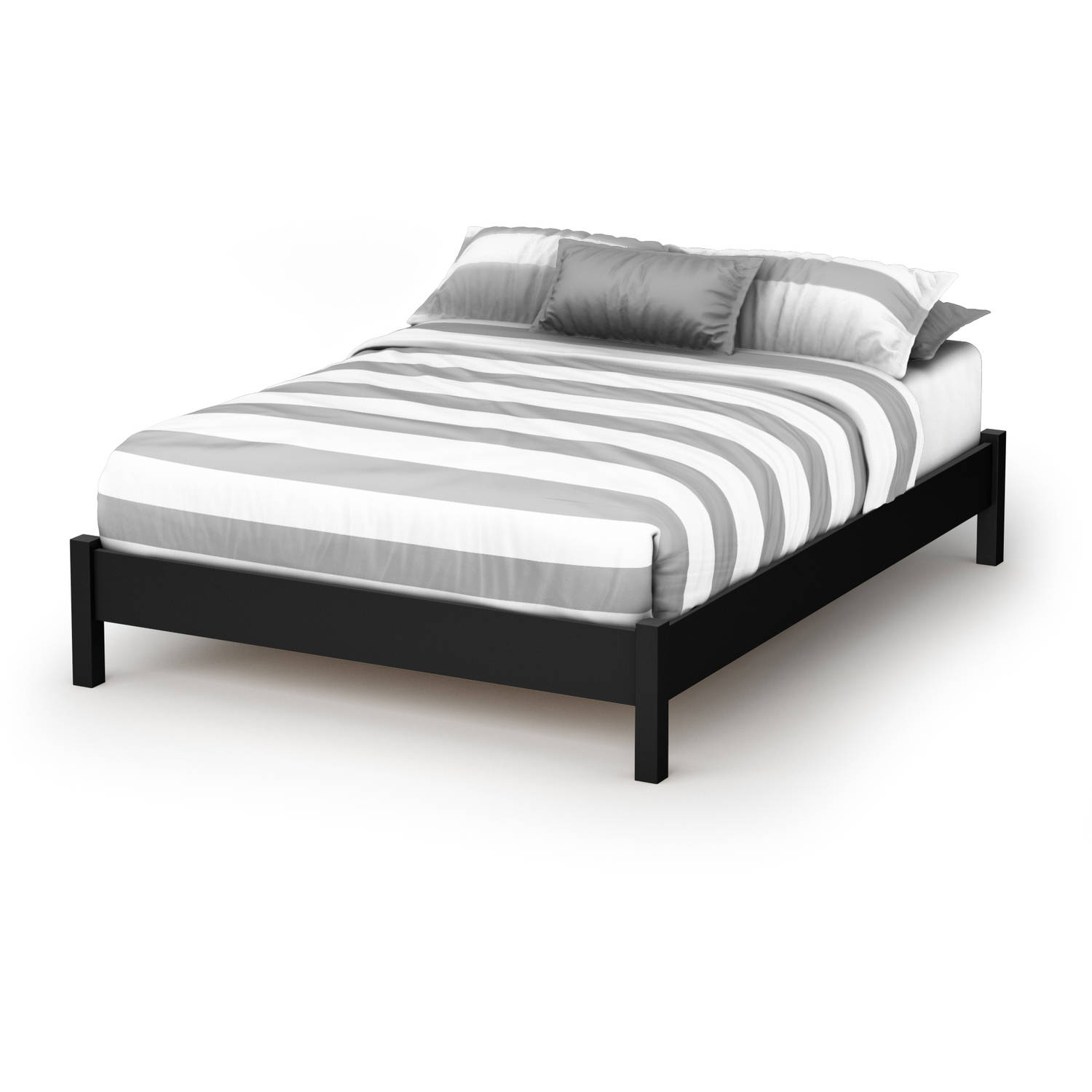 South Shore Bed Frame Platform Bed Furniture Full Modern Black New Beds Bed Frames Patterer Home Garden