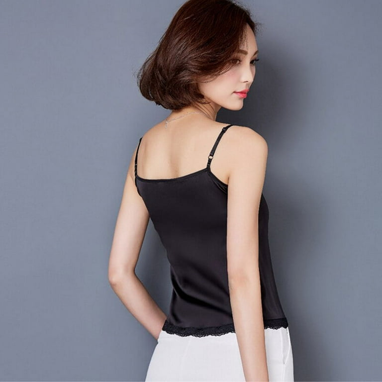 PIKADINGNIS Crop Top Clothes Canotta Donna Estiva Tropical womens tank tops Silk Women Shirt Camis Sleeveless Blusa Summer Feminina
