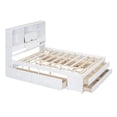 thumbnail image 5 of King Size Platform Bed with Storage Headboard and 8 Drawers, Wood Bed Frame with Slats Support for Boys Girls Teen Adults Bedroom, No Box Spring Needed, White, 5 of 6
