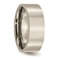 thumbnail image 4 of Solid Titanium Flat 8mm Men's Plain Classic Wedding Band Ring Comfort-Fit Size 10, 4 of 8