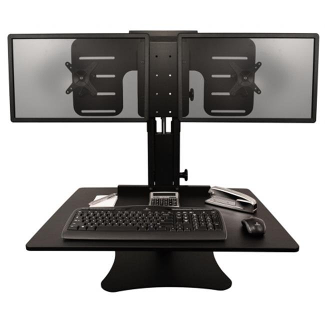 High Rise Dual Monitor Sit-Stand Desk 